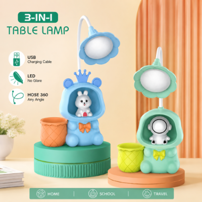 Picture of 3 in 1 LED Eye Protection Table Lamp USB Rechargeable