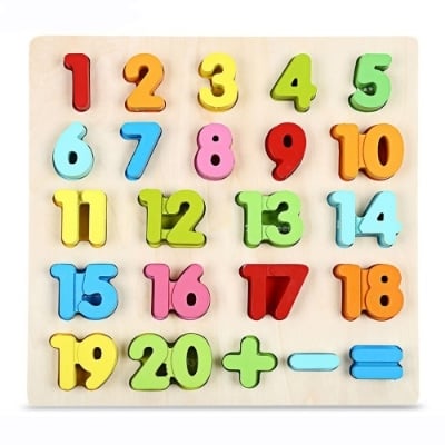 Picture of Premium Wooden 123 Numbers Puzzle Toy, Educational and Learning Toy