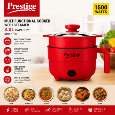 Picture of Prestige 3.0L Multifunction Electric Cooker with Steamer 1500W Non-Stick