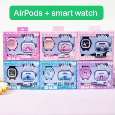 Picture of K90 kids' toy smartwatches and TWS 63 wireless earbuds in character-themed gift sets