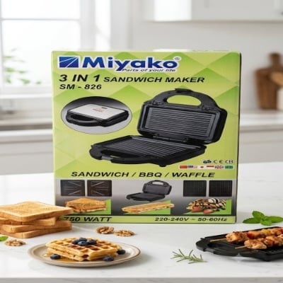Picture of Miyako SM-826 Non-Stick Breakfast Maker (Sandwich / BBQ / Waffle) - 750 Watt