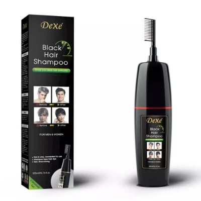 Picture of Dexe Hair Color Black Shampoo With Ammonia free And Herbal Ingredient 200ML