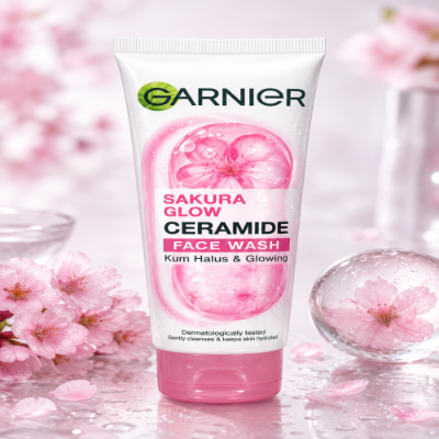 Picture of Garnier Sakura Glow Ceramide Face Wash 100ml