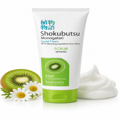 Picture of Shokubutsu Monogatari Kiwi Facial Foam Scrub 100ml