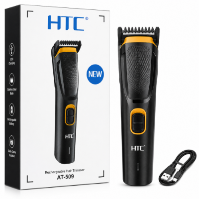 Picture of HTC AT-509 Rechargeable Hair Trimmer USB Professional Beard & Hair Clipper