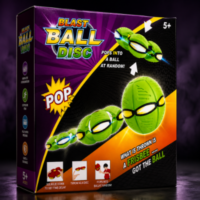 Picture of Blast Ball Disc Pop Toy for Kids | Transforming Flying Frisbee Ball | Outdoor Fun