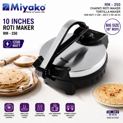 Picture of Miyako RM-250 Electric Roti Maker 10 Inch Non-Stick Chapati Maker