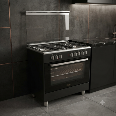 Picture of FIESTA FE96G5-SB Standing Gas Oven 5 Burners Black