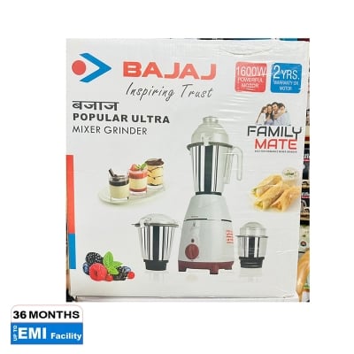 Picture of Bajaj POPULAR ULTRA MIXER GRINDER Blender 1600Watt Family Mate