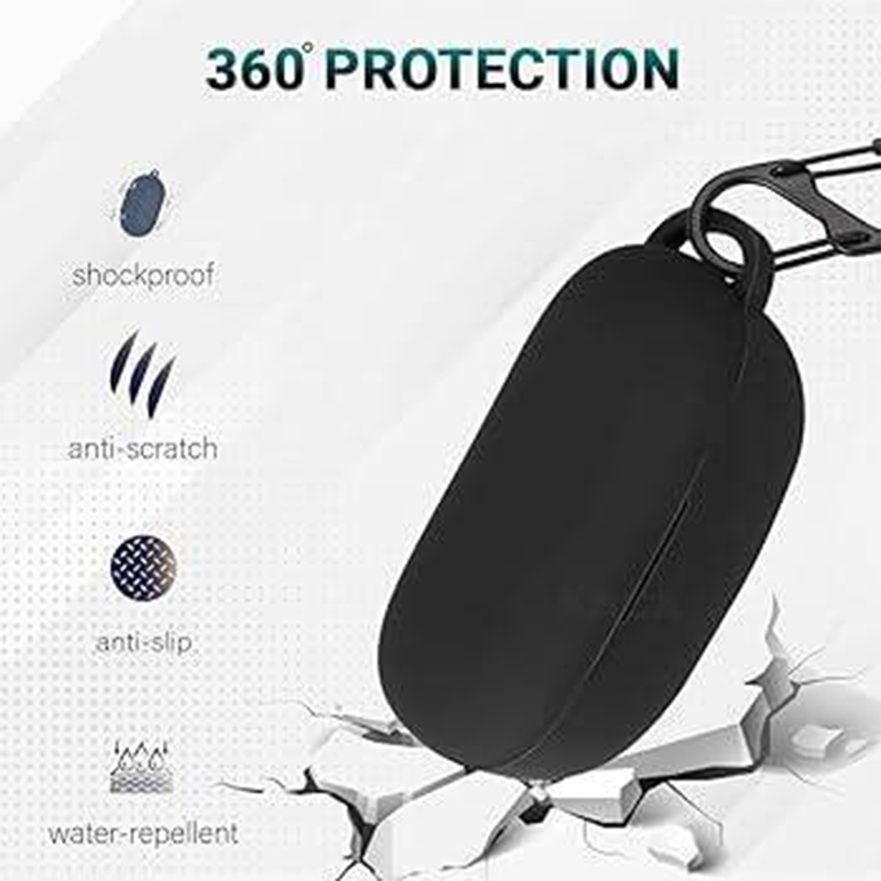 Picture of Soundcore Life P2 Only cover Premium Artificial Carrying cover Shockproof Earbuds Protective Cover Box For Buds Soft Silicone Bluetooth Headphone Cover-Black