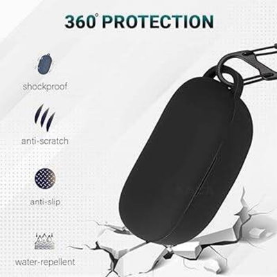 Picture of Soundcore Life P2 Only cover Premium Artificial Carrying cover Shockproof Earbuds Protective Cover Box For Buds Soft Silicone Bluetooth Headphone Cover-Black