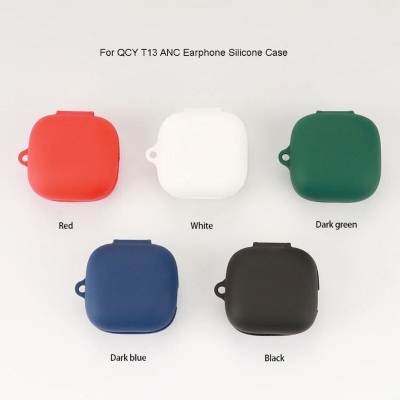 Picture of QCY T13 ANC Only cover Premium Artificial Carrying cover Shockproof Earbuds Protective Cover Box For Buds Soft Silicone Bluetooth Headphone Cover