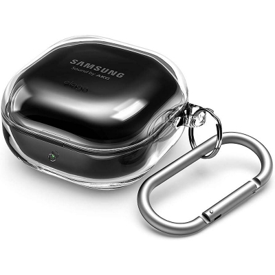 Picture of Samsung Buds 2 Only cover Premium Artificial Carrying cover Shockproof Earbuds Protective Cover Box For Buds Soft Silicone Bluetooth Headphone Cover-Black