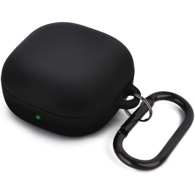 Picture of Samsung Buds 2 Only cover Premium Artificial Carrying cover Shockproof Earbuds Protective Cover Box For Buds Soft Silicone Bluetooth Headphone Cover-Black