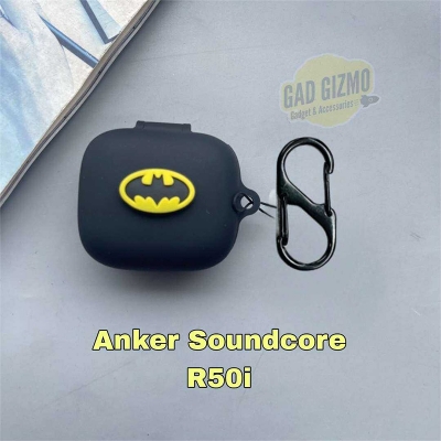 Picture of Anker Soundcore R50i Batman Edition Shockproof Silicone Earbuds Protective Carrying Case for Bluetooth Headphones-Black