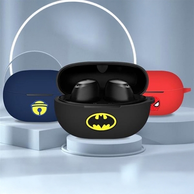 Picture of Premium Artificial Silicone Earbuds Protective Cover for QCY ArcBuds HT07_ Shockproof Case-Black