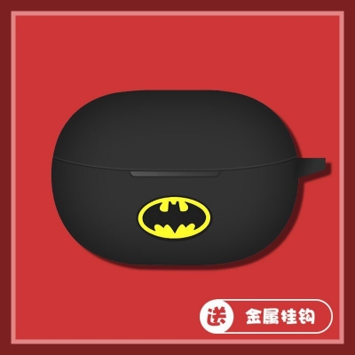 Picture of Realme Buds Air 5 Batman Edition Only cover Premium Artificial Carrying cover Shockproof Earbuds Protective Cover Box For Buds Soft Silicone Bluetooth Headphone Cover-Black