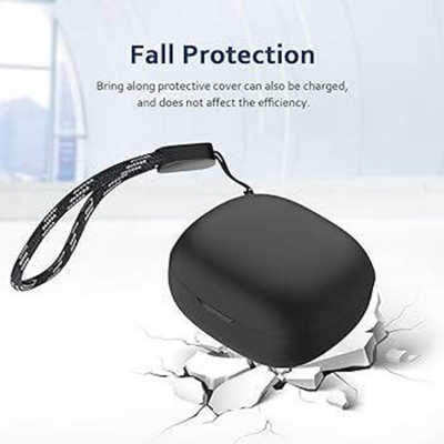Picture of Anker Soundcore Life P25i Only cover Premium Artificial Carrying cover Shockproof Earbuds Protective Cover Box For Buds Soft Silicone Bluetooth Headphone Cover-Black