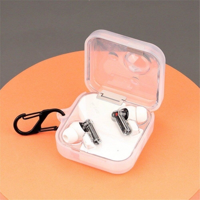 Picture of Nothing Ear 2 Only cover Premium Artificial Carrying cover Shockproof Earbuds Cover Box For Buds Soft Silicone Bluetooth Headphone Cover-Black