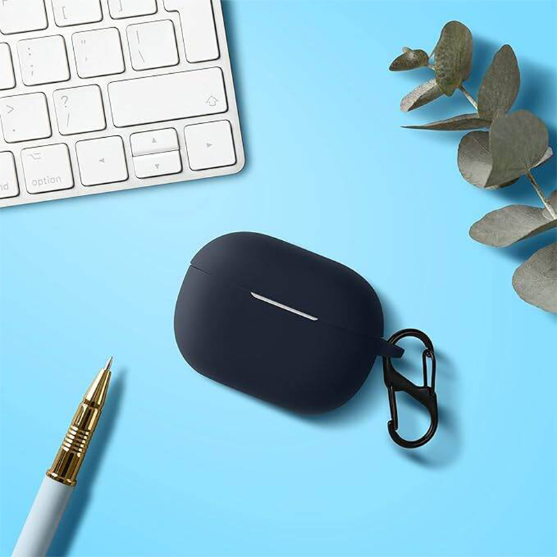 Picture of Xiaomi Redmi Buds 4 Pro Only cover Premium Artificial Carrying cover Shockproof Earbuds Protective Cover Box For Buds Soft Silicone Bluetooth Headphone Cover-Black