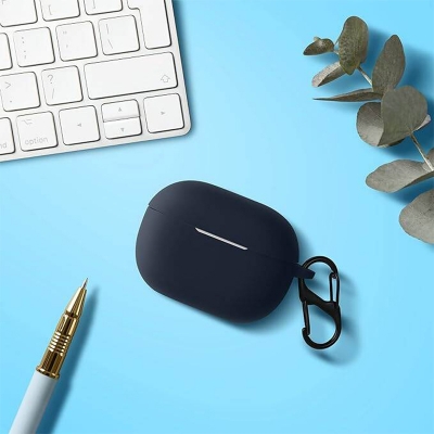 Picture of Xiaomi Redmi Buds 4 Pro Only cover Premium Artificial Carrying cover Shockproof Earbuds Protective Cover Box For Buds Soft Silicone Bluetooth Headphone Cover-Black