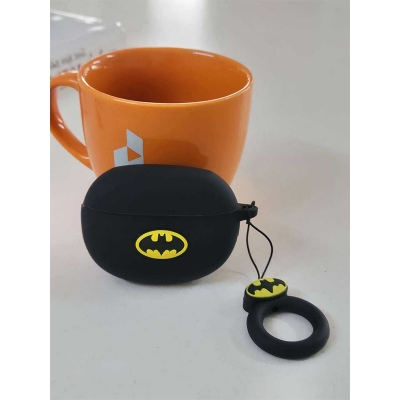 Picture of Realme Buds Air 6 ANC Batman Edition Only cover Premium cover Shockproof Earbuds Protective Cover Box For Buds Soft Silicone Bluetooth Headphone Cover-Black
