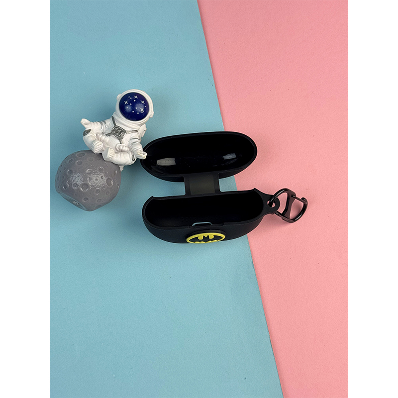 Picture of Baseus Bowie WM05 Batman Edition Only cover Premium Artificial Carrying cover Shockproof Earbuds Protective Cover Box For Buds Soft Silicone Bluetooth Headphone Cover-Black