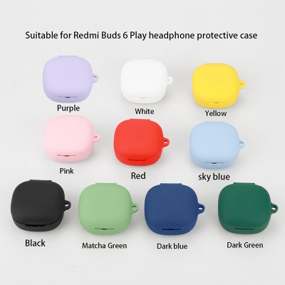 Picture of Redmi Buds 6 Play Only cover Premium cover Shockproof Earbuds Protective Cover For Buds Soft Silicone Bluetooth Headphone Cover-Black