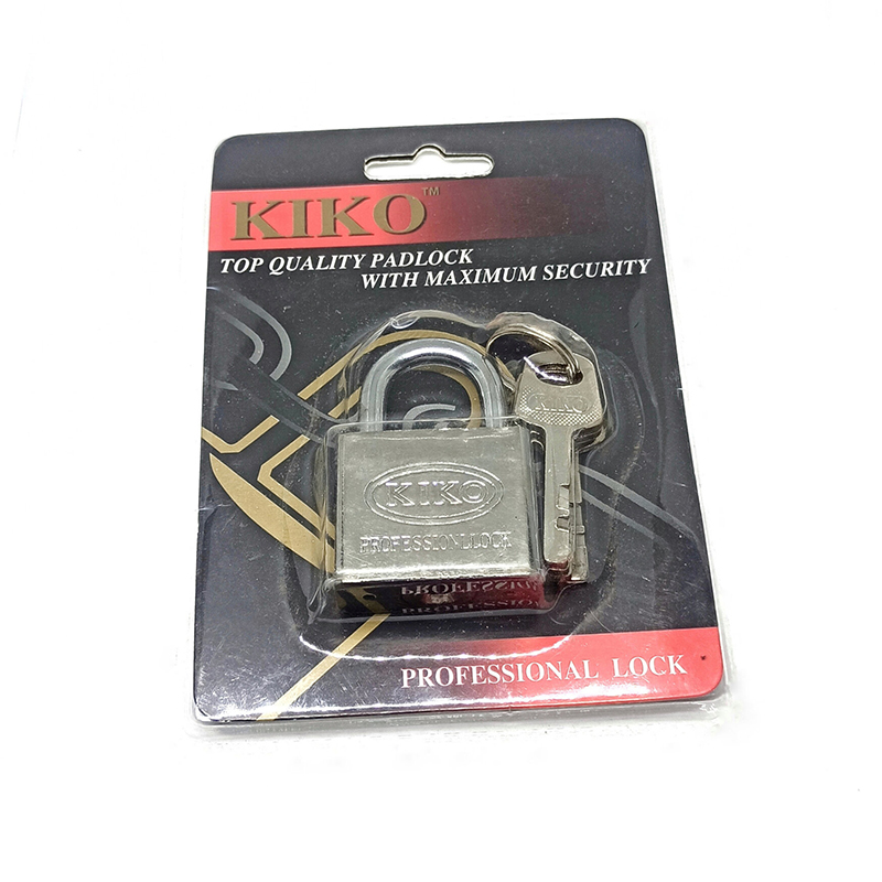 Picture of 60mm Kiko Stainless Steel Square Padlock Lock Warehouse Door Key-Silver