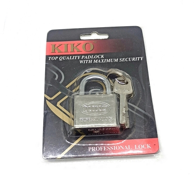 Picture of 60mm Kiko Stainless Steel Square Padlock Lock Warehouse Door Key-Silver
