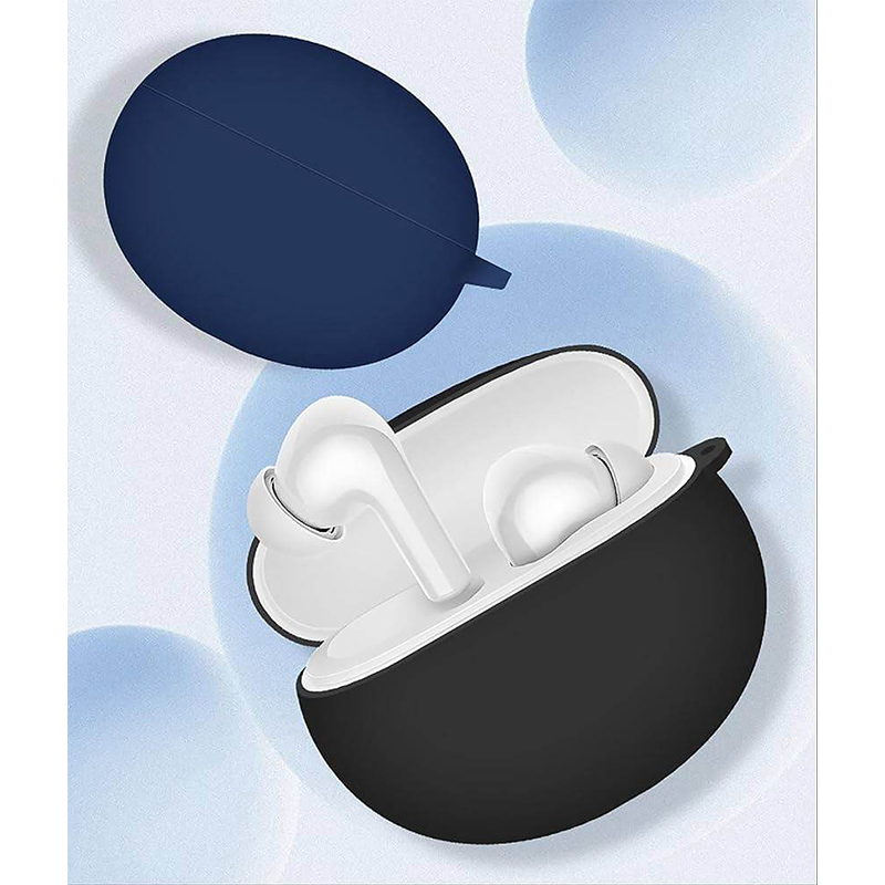 Picture of Redmi Buds 5A Only cover Premium Artificial Carrying cover Shockproof Earbuds Protective Cover Box For Buds Soft Silicone Bluetooth Headphone Cover-Black