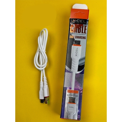 Picture of Excel Fast Data transfer cable_ 2.4A Fast Charging USB cable_ QC and PD charging adapter supported Micro USB_Typ-B-White