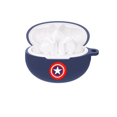 Picture of HUAWEI FreeBuds 4i Captain America Edition Only cover Premium Artificial Carrying cover Shockproof Earbuds Protective Cover Box For Buds Soft Silicone Bluetooth Headphone Cover-Blue