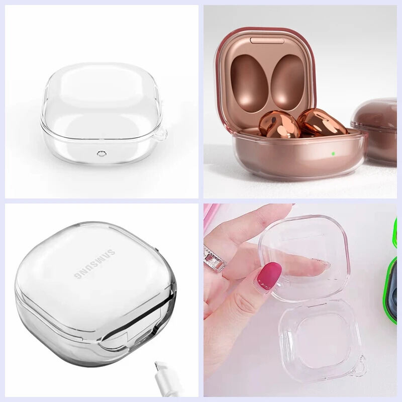 Picture of Samsung Galaxy Buds FE Premium Artificial Shockproof Silicone Carrying Case - Protective Earbuds Cover for Bluetooth Headphones-Transparent
