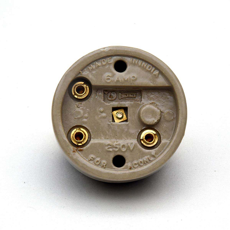 Picture of Dama 8 amp tumbler socket porcelain Premium Quality Connector Cord Adapter Electrical AC Power-Black