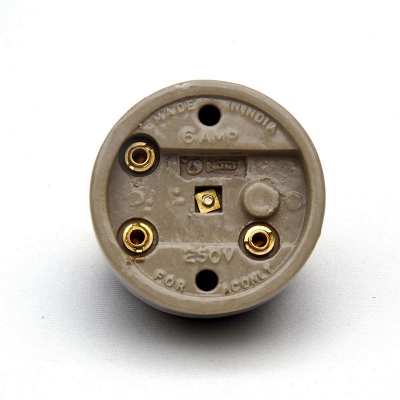 Picture of Dama 8 amp tumbler socket porcelain Premium Quality Connector Cord Adapter Electrical AC Power-Black