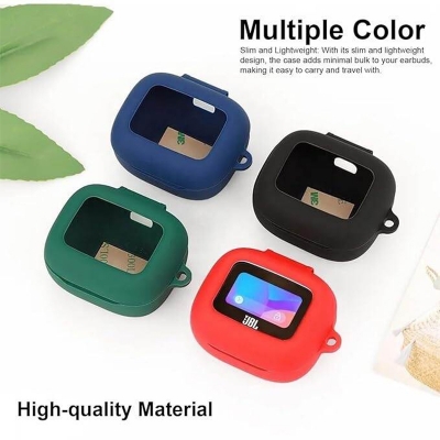 Picture of JBL Live Beam 3 Only cover Premium Artificial Carrying cover Shockproof Earbuds Protective Cover Box For Buds Soft Silicone Bluetooth Headphone Cover-Black