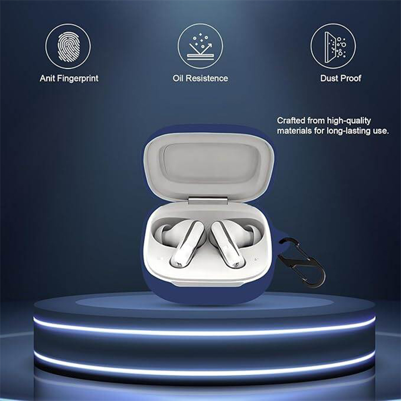Picture of JBL Live Flex 3 Only cover Premium Artificial Carrying cover Shockproof Earbuds Protective Cover Box For Buds Soft Silicone Bluetooth Headphone Cover-Black