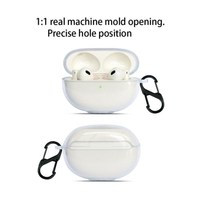 Picture of Realme Buds Air 6 Transparent case Only cover Premium Artificial Carrying cover Shockproof Earbuds Protective Cover Box For Buds Soft Silicone Bluetooth Headphone Cover-Transparent