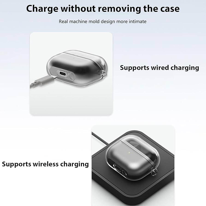 Picture of Transparent Case Samsung Galaxy Buds 3 Only cover Premium Artificial Carrying cover Shockproof Earbuds Protective Cover Box For Buds Soft Silicone Bluetooth Headphone Cover-Transparent