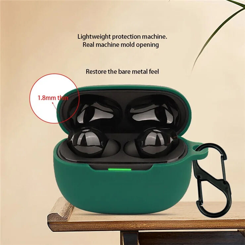 Picture of Redmi Buds 6 Pro Only cover Premium Artificial Carrying cover Shockproof Earbuds Protective Cover Box For Buds Soft Silicone Bluetooth Headphone Cover-Black