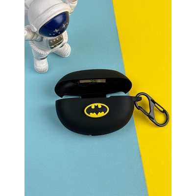 Picture of OnePlus Buds ACE 2 Batman Edition Only cover Premium Artificial Carrying cover Shockproof Earbuds Protective Cover Box For Buds Soft Silicone Bluetooth Headphone Cover-Black
