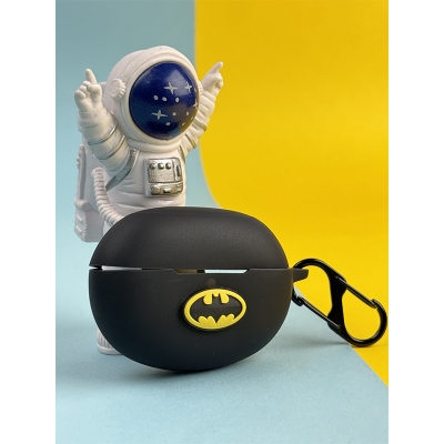 Picture of OnePlus Buds ACE 2 Batman Edition Only cover Premium Artificial Carrying cover Shockproof Earbuds Protective Cover Box For Buds Soft Silicone Bluetooth Headphone Cover-Black