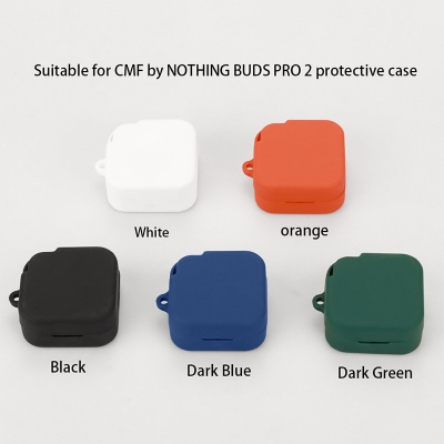 Picture of CMF Buds Pro 2 Only cover Premium Artificial Carrying cover Shockproof Earbuds Protective Cover Buds Soft Silicone Bluetooth Cover-Black