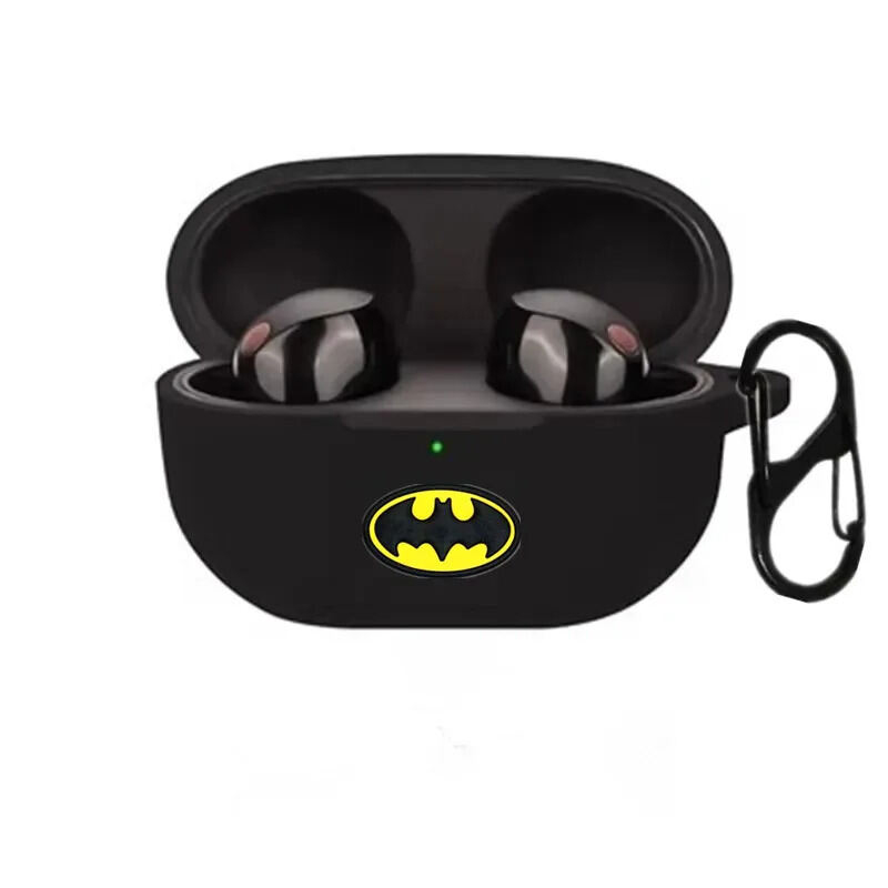 Picture of SONY WF-1000XM5 Batman Edition Only cover Premium Artificial Carrying Earbuds Protective Cover Box For Buds Soft Silicone Bluetooth Headphone-Black
