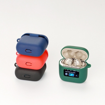 Picture of JBL Tour Pro 2 Only cover Premium Artificial Carrying cover Shockproof Earbuds Protective Cover Box For Buds Soft Silicone Bluetooth Headphone Cover-Black
