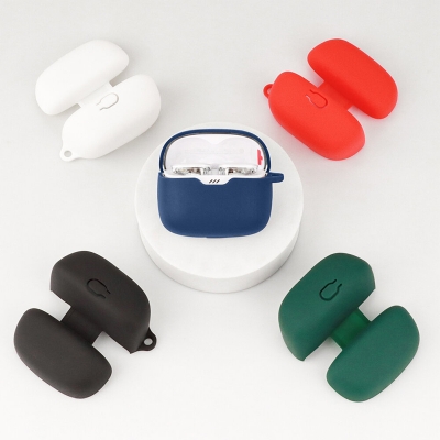 Picture of JBL Tune Beam Only cover Premium Artificial Carrying cover Shockproof Earbuds Protective Cover Box For Buds Soft Silicone Bluetooth Headphone Cover-Black