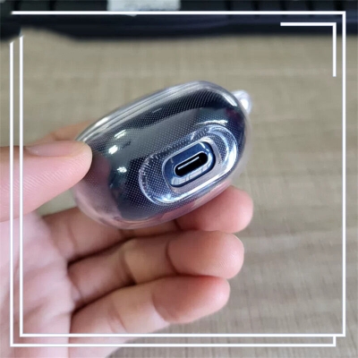 Picture of QCY HT10 AilyBuds Pro+ Transparent Only cover Premium Artificial Carrying cover Shockproof Earbuds Protective Cover Box For Buds Soft Silicone Bluetooth Headphone Cover-Transparent