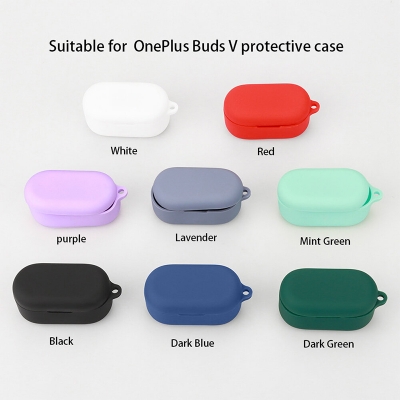Picture of OnePlus Buds V Only cover Premium Artificial Carrying cover Shockproof Earbuds Cover Box For Buds Soft Silicone Bluetooth Headphone Cover