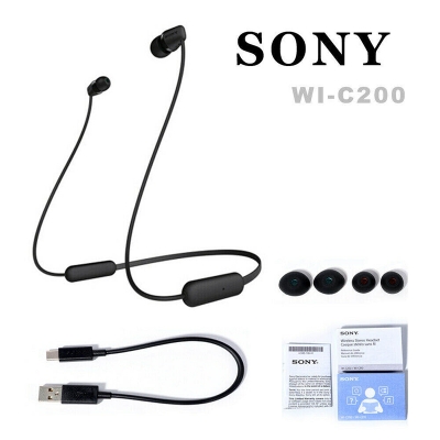 Picture of SONY WI-C200 Wireless In-ear Headphones-Black